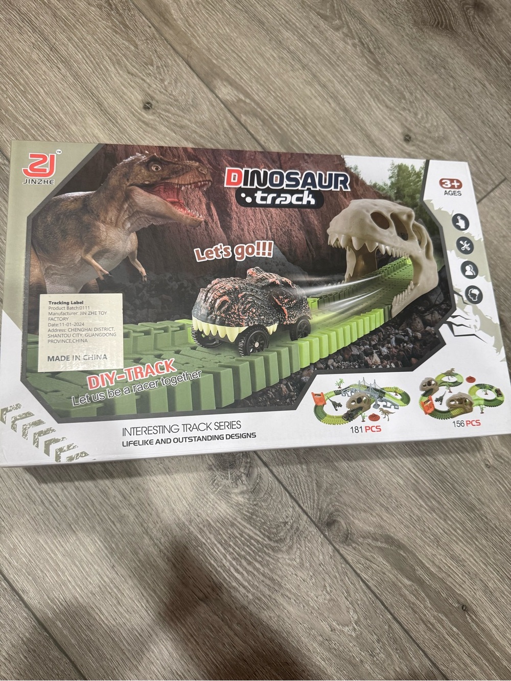 New Dinosaur Track Kids Toy - Green Dino Car Track Set